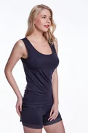 Piżamy damskie - Luisa Moretti Damska bambusowa piżama ANNIE L Czarny LM_4035 - miniaturka - grafika 1