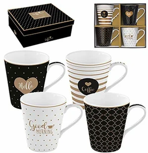 Dekoria Zestaw Kubków Caffee Mania 4szt 260ml 25x21x9cm 811-617 - Kubki - miniaturka - grafika 3