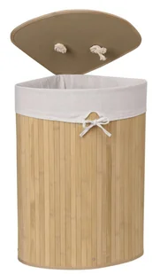 Kosz narożny na pranie bambusowy 60L naturalny - Kosze na bieliznę - miniaturka - grafika 3