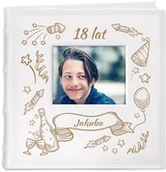 Albumy fotograficzne - NA Murrano Album Urodzinowy GRAWER Prezent Osiemnastkę ALB-SO-WH-CO2-022 - miniaturka - grafika 1
