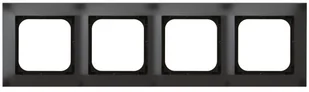 Ospel Ramka poczwórna Impresja ANTRACYT R-4Y/50 - Klawisze i ramki - miniaturka - grafika 2