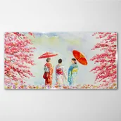 Obrazy i zdjęcia - PL Coloray Obraz Szklany akwarele drzewa kwiaty 120x60cm - miniaturka - grafika 1