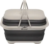 Kuchnia turystyczne i akcesoria - Outwell Collaps Misa do mycia z uchwytem i pokrywką, szary/biały 2021 Akcesoria do kuchni turystycznej 650974 - miniaturka - grafika 1