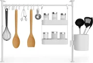 Stojaki na ręczniki papierowe - Umbra Stojak na narzędzia kuchenne Anywhere biały z organizerem i półką na przyprawy 1013932-660 - miniaturka - grafika 1