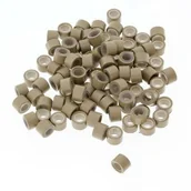 Pozostałe akcesoria fryzjerskie - Allepaznokcie Mikroringi z silikonem do przedłużania włosów 6 mm kolor Nr 10 woreczek 100 szt - miniaturka - grafika 1