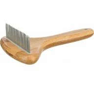 Szczotki i furminatory - Trixie Trixie Grzebień Bambusowy Odkłaczający do krótkiej sierści z obrotowymi zębami 10x17cm 23025 - miniaturka - grafika 1