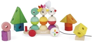 Janod Pociąg z klockami i zwierzątkami do ciągnięcia J08202 - Pociągi dla dzieci - miniaturka - grafika 29