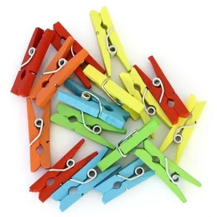 ARGO Klamerki drewniane 25mm 25szt. mix tęczowy - Pozostałe akcesoria dla plastyków - miniaturka - grafika 2