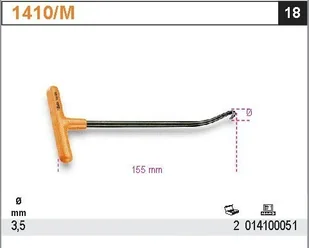 Beta KLUCZ HAKOWY DO SPRĘŻYN 1410/M - Klucze i nasadki - miniaturka - grafika 2