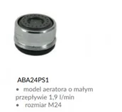 Akcesoria do armatury i ceramiki - Deante ABA24PS1 AERATOR OSZCZĘDZAJĄCY WODĘ 1,9 L/MIN GWINT ZEW M24 - miniaturka - grafika 1