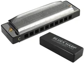 Zabawki i gry sportowe - Harmonijka ustna metalowa tonacja c-dur c + etui - miniaturka - grafika 1