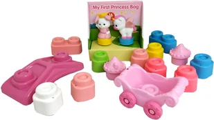 Clementoni Księżniczki - Miękkie klocki Clemmy dla dziewczynki + torba 8005125172344 - Klocki - miniaturka - grafika 2