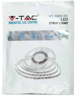 v-tac Taśma LED V-TAC SMD5050 300LED 24V IP20 9W/m 9W/m VT-5050 4000K 1000lm - Taśmy LED - miniaturka - grafika 2