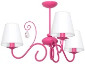 Lampy sufitowe - Decoland Dziecięca lampa wisząca LAURA 3xE14/60W/230V różowa (7948) - miniaturka - grafika 1