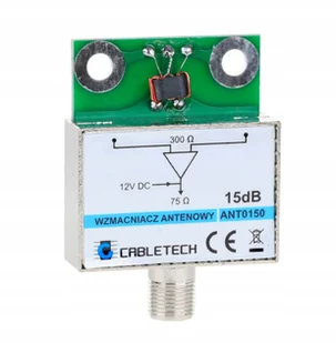 Cabletech Wzmacniacz antenowy ekranowany 15dB - Wzmacniacze antenowe - miniaturka - grafika 3