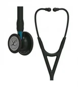 Urządzenia medyczne - LITTMANN Stetoskop Littmann Cardiology IV 6201 Stetoskop kardiologiczny Black-Finish przewód czarny trzonek niebieski TOW017538 - miniaturka - grafika 1