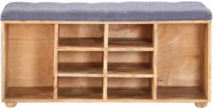 vidaXL Ławka do przedpokoju, 100x35x47 cm, lite drewno mango vidaXL - Ławki do przedpokoju - miniaturka - grafika 4