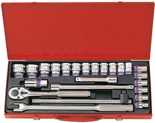 KING TONY Zestaw nasadek 4526MR, 1/2'', 6-kątne, 10-32 mm - Zestawy narzędziowe - miniaturka - grafika 4