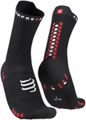 Skarpetki sportowe męskie - Compressport Skarpetki do biegania wysokie ProRacing Socks V4 czarno-czerwone - miniaturka - grafika 1