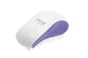 Szczotki i grzebienie do włosów - Fox Profesjonalna szczotka do włosów Detangler biało fioletowa - miniaturka - grafika 1