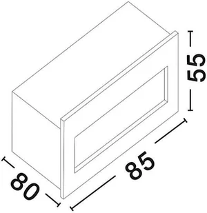 Lucide Wpust LAMPA ścienna KRYPTON 726403 schodowa OPRAWA prostokątna LED 1,5W zewnętrzna do zabudowy outdoor IP54 biała 726403 - Lampy ogrodowe - miniaturka - grafika 3