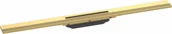 Odpływy liniowe - HANSGROHE 56044990 RainDrain Flex Element zewnętrzny odpływu 80 cm z możliwością przycięcia i do montażu w podłodze złoty optyczny polerowany - miniaturka - grafika 1