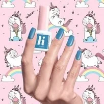Hi Hybrid lakier hybrydowy Unicorn 318 Grey Blue Hi Hybrid - Pozostałe kosmetyki - miniaturka - grafika 3