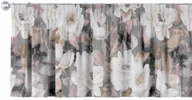 Zasłony - Dekoria Lambrekin na taśmie marszczącej kremowe i różowe kwiaty na szarym tle 130 × 40 cm Gardenia 393-142-13 - miniaturka - grafika 1