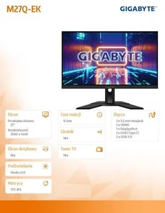 Gigabyte M27Q czarny - Monitory Gigabyte M27Q czarny - Monitory - miniaturka - grafika 8