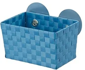 Pudła i pojemniki do przechowywania - Wenko WENKO 20377100 kosz Static-Loc kosz do przechowywania Fermo petrol  Bad, montaż bez wiercenia, tworzywo sztuczne  polipropylenu, 20.5 x 14.5 x 14 cm, petrol 20377100 - miniaturka - grafika 1