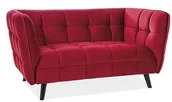 Sofy i kanapy - Signal Sofa CASTELLO VELVET 2 Bluvel 59 bordowy [Dostępny po 2019-12-16] CASTELLO2V59 - miniaturka - grafika 1