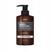 Kosmetyki kąpielowe dla dzieci - Kundal szampon baby powder makadamia i miód 500ml - miniaturka - grafika 1