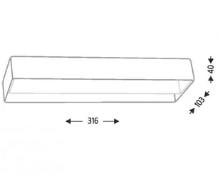 Shilo Kinkiet prostokątny Eniwa 4451 4451 - Lampy ścienne - miniaturka - grafika 2
