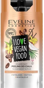 Eveline I LOVE VEGAN FOOD - VANILLA LATTE SUGAR BODY SCRUB - Cukrowy peeling do ciała - KAWA WANILIOWA - 75 ml - Peelingi do ciała - miniaturka - grafika 2