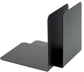 Podpórki do książek - Alco-Albert 4302-11 podpórki na książki z metalu, wymiary: 125 x 140 x 140 mm, 1 para, czarne 4302-11 - miniaturka - grafika 1