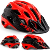 Kaski rowerowe - MET Kask LUPO M czerwono-czarny 3HM104CE00MNR1 - miniaturka - grafika 1
