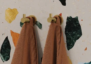 Omnires Modern Project haczyk pojedynczy złoto szczotkowane MP60110GLB - Wieszaki łazienkowe - miniaturka - grafika 3