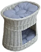 Legowiska dla kotów - Budka Z Wikliny wiklinowy domek Legowisko Poduszki - miniaturka - grafika 1