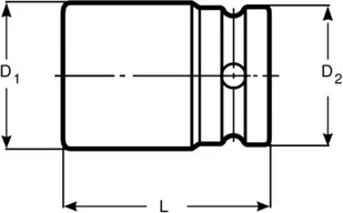 BAHCO nasadka udarowa sześciokątna 1/2" do śrub 19mm, do odkręcania kół, Bahco [BWSS12P319] BWSS12P319 - Nasadki do elektronarzędzi - miniaturka - grafika 2