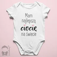 Body dla niemowląt - Mam najlepszą ciocię na świecie - body dziecięce z nadrukiem - miniaturka - grafika 1