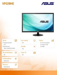 Asus VP228HE 90LM01K0-B05170 - Monitory - miniaturka - grafika 4