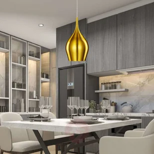 Searchlight Lampa wisząca Vibrant 12cm, złota - Lampy sufitowe - miniaturka - grafika 2