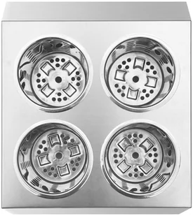 vidaXL Pojemnik na sztućce, 4 przegrody, kwadratowy, stal nierdzewna vidaXL - Akcesoria do sztućców - miniaturka - grafika 5