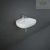 Umywalki - RAK Ceramics Ceramics ILLUSION UMYWALKA PODWIESZ. & NABLAT. 60X44 CM Z OTWOREM BIAŁY POŁYSK ILLWB6001AWHA - miniaturka - grafika 1