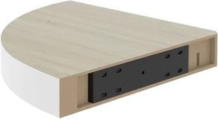 VidaXL Lumarko Narożne półki ścienne, 2 szt., dąb i biel, 25x25x3,8 cm, MDF 326631 VidaXL - Półki do salonu - miniaturka - grafika 6