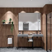 Szafki łazienkowe - Deante Correo Konsola stojąca do umywalki 60x40x77 cm czarna CKCN60A - miniaturka - grafika 1