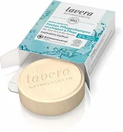 Szampony do włosów - Lavera Festes Pflegeshampoo basis sensitiv Feuchtigkeit & Pflege - Shampoo ohne Silikone - zertifizierte Naturkosmetik - sanftes Schaumerlebnis, besonders sanft zur Kopfhaut- 1 Stück / 50 g 112719 - miniaturka - grafika 1