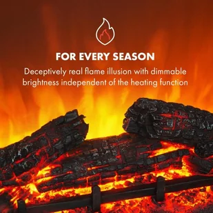 Klarstein Lienz, , 1800 W, jasnoszary FP6-Kaprun-GR - Kominki elektryczne - miniaturka - grafika 7