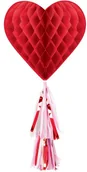 Wieczór panieński i kawalerski - AMSCAN USA Dekoracja wisząca Serce Rozeta na Walentynki 55 cm 290142 - miniaturka - grafika 1