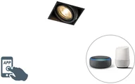 Oprawy, klosze i abażury - QAZQA Oprawa do wbudowania czarna bez ramki GU10 WiFi - Oneon - miniaturka - grafika 1